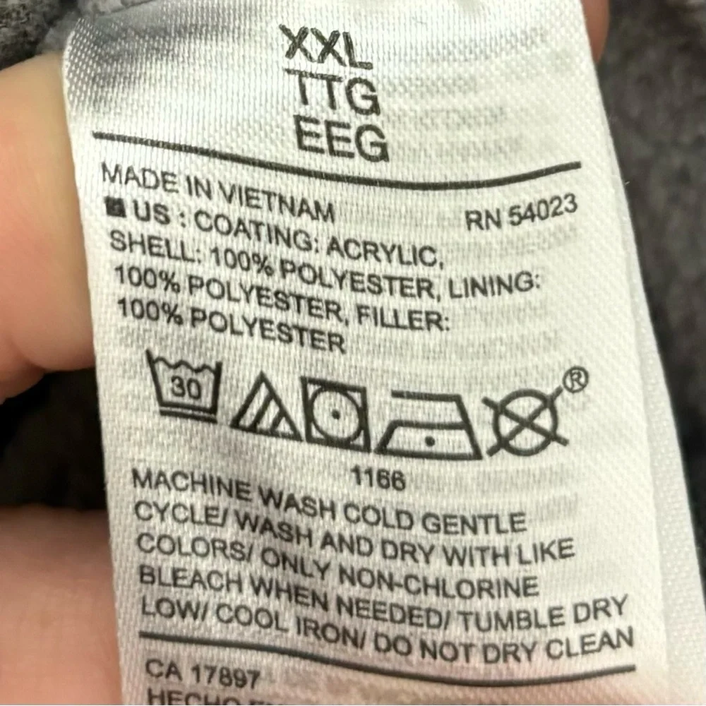 ➕ Old Navy Gray Quilted Frost Free Fleece Lined Puffer Vest Womens Plus Size XXL - Picture 5 of 6